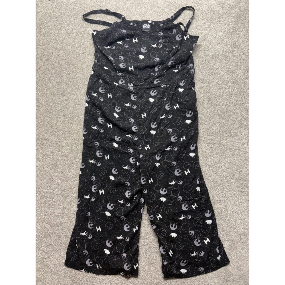 Her‎ Universe Star Wars Galactic Print Wide Leg Jumpsuit Black Plus Size 2